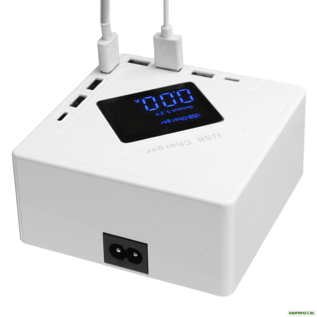 Bakeey 6 USB + 2 Type-C Порт LCD Дисплей DC 5V 8A USB-устройство USB Smart USB для Samsung Xiaomi Huawei