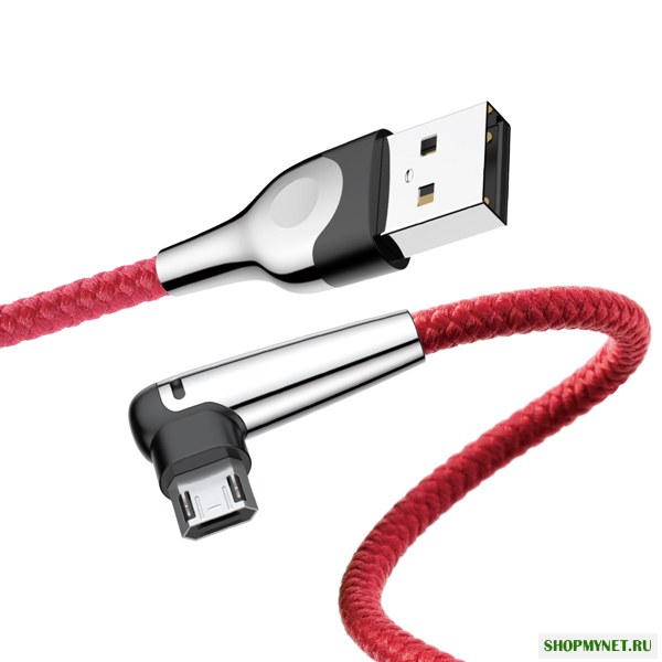Baseus 2.4A Двунаправленный реверсивный микро-USB с Светодиодный Быстродействующий кабель для передачи данных 1M